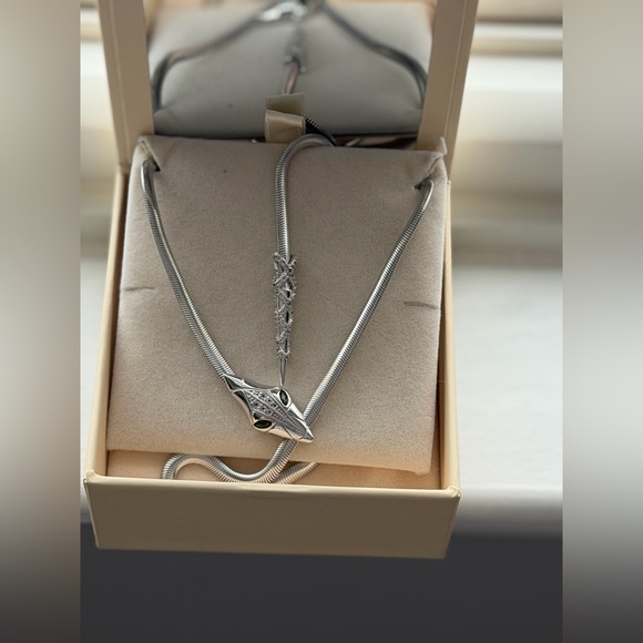 Awe Inspired Snake Lariat 925 Silver - Picture 3 of 7